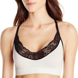 NWT Maidenform Fit To Flirt Seamless Lace Bra T Back Racer Size S